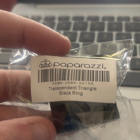 Paparazzi Black and Gold Geometric Ring - Picture 2 of 2